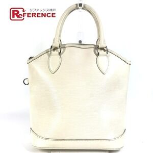 Louis Vuitton Epi Lockit Tote Bag Leather White